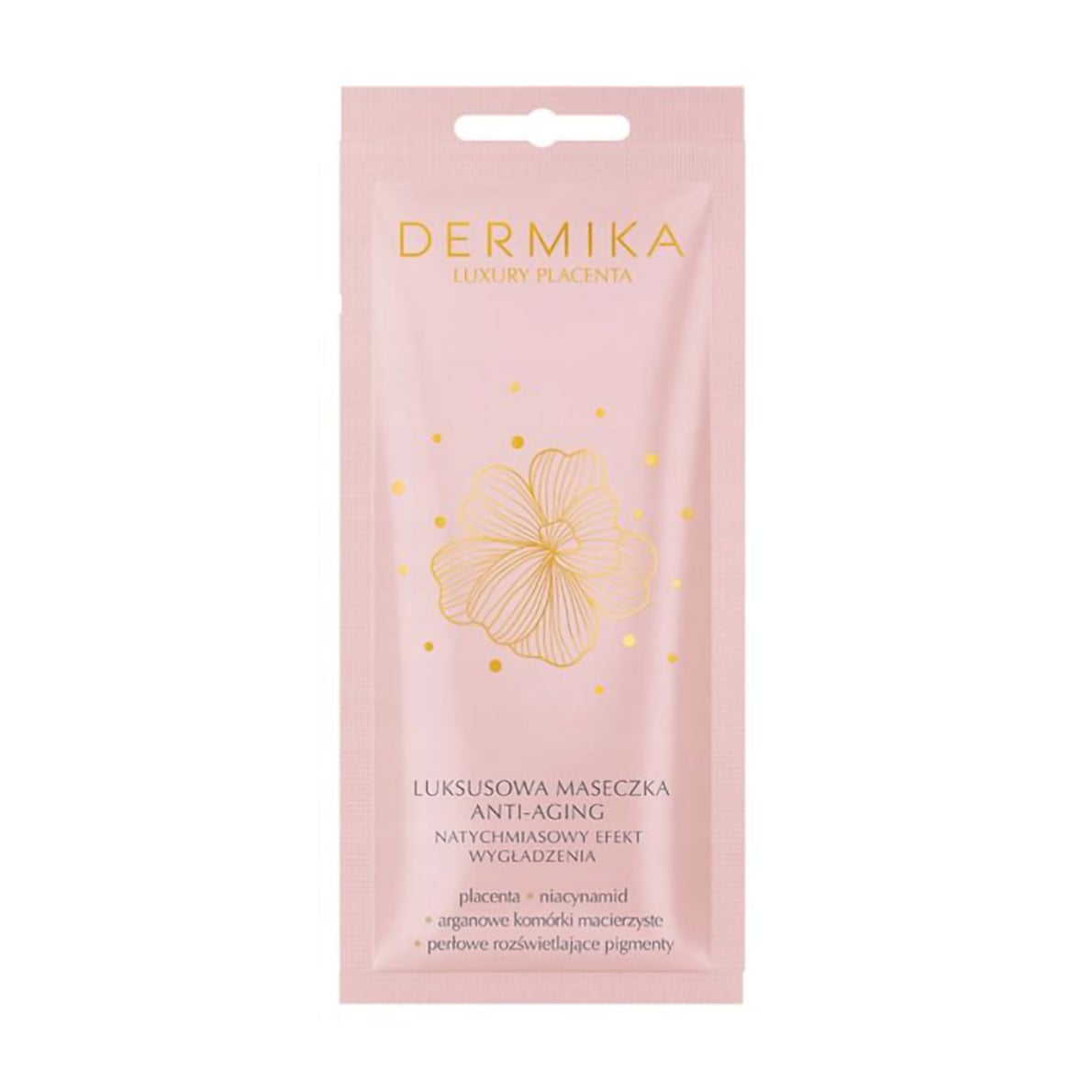 Антивікова маска для обличчя Dermika Luxury Placenta з розгладжувальним ефектом, 10 мл